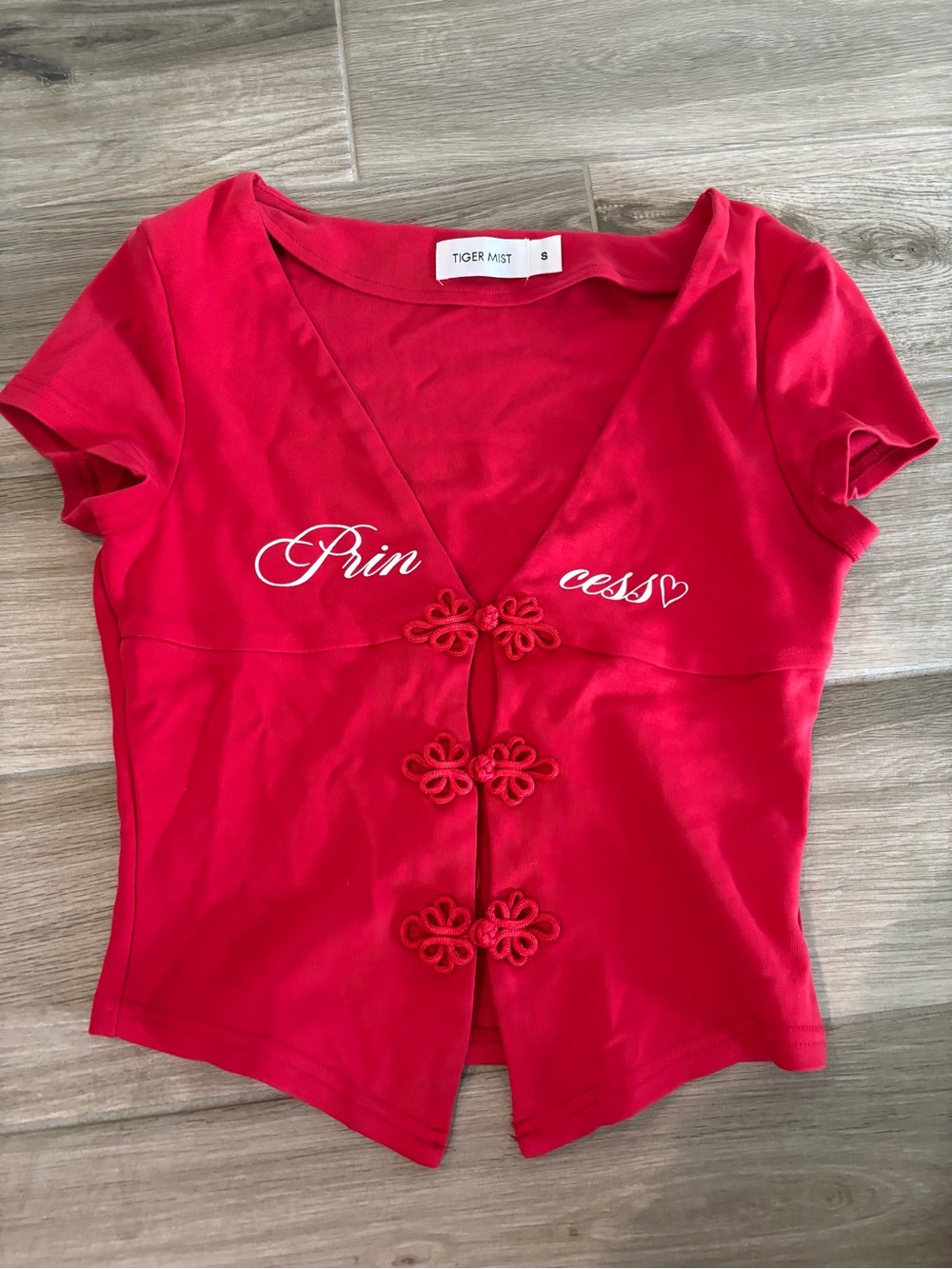 tiger mist baby tee NWOT